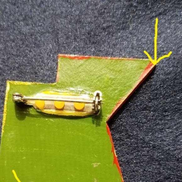 Holiday Jewelry - Grenada 1975 Christmas Stamp Brooch - Picture 11 of 12